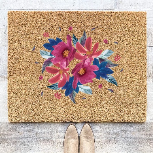 Summer wild flowers mix Coir Doormats
