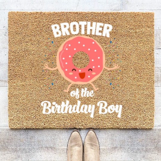 Brother of The Birthday Boy Donut Coir Doormats