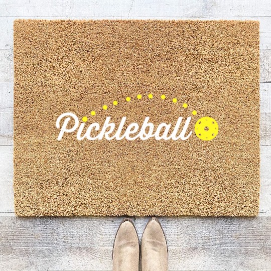 Pickleball Squad Matching Retro Vintage Pickleball Coir Doormats