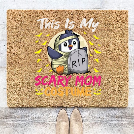 This Is My Scary Mom Costume Funny Halloween Coir Doormats