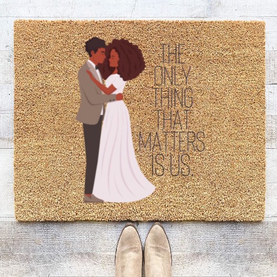 The Only Thing That Matters Is Us - Couple Embrace Coir Doormats