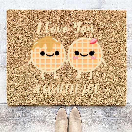 I Love A Waffle Lot For Waffle Lover Coir Doormats