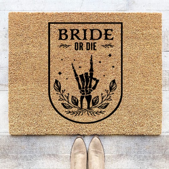Womens Ride or Die 'til Death Do Us Party Coir Doormats