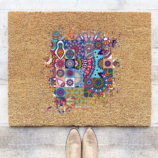 Joyful mosaic Coir Doormats
