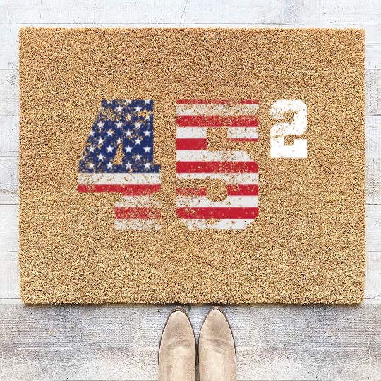 Trump 45 Squared Republican Coir Doormats