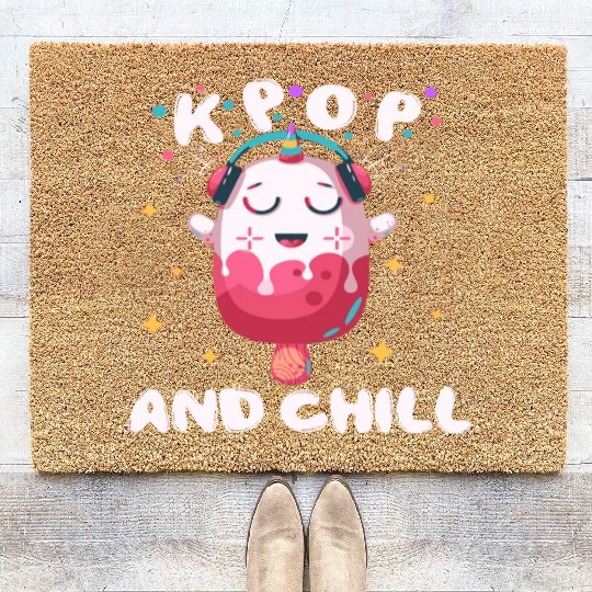 K-Pop And Chill South Korean Pop Music Fan Kpop Lo Coir Doormats