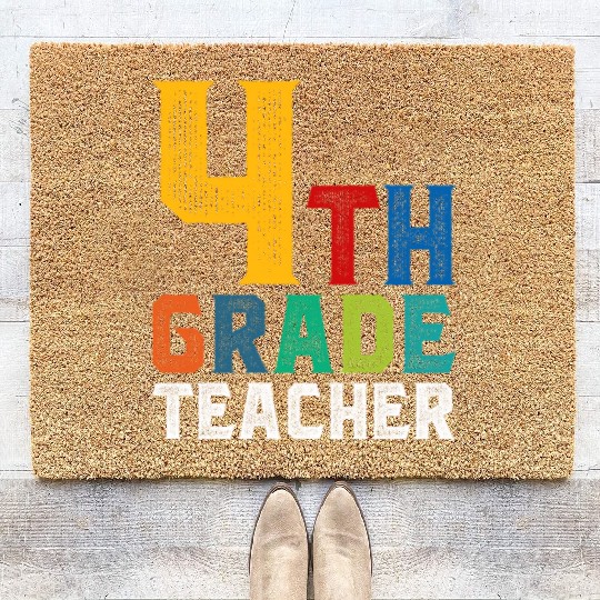 4th Grade Teacher Coir Doormats