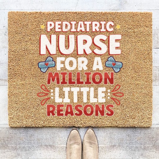 Pediatric Nurse Pediatric Nursing Tiny Human Nurse Coir Doormats