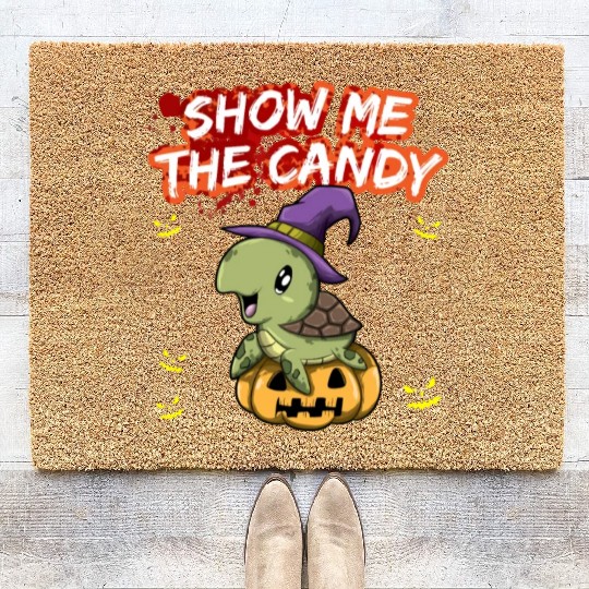 Show Me The Candy Halloween Costume Trick Or Treat Coir Doormats
