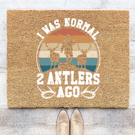 Buck Deer Hunting Hunter Vintage Coir Doormats