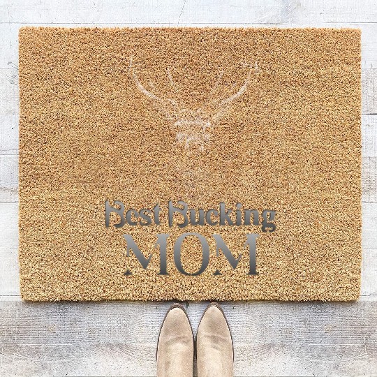Buck Deer Hunting Hunter Mother Coir Doormats