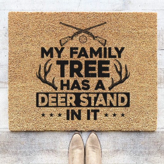 Buck Deer Hunting Hunter My Family Coir Doormats