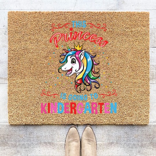 This Princess Is Going To Kindergarten Girl Coir Doormats