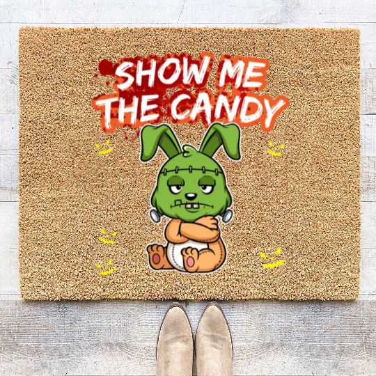 Show Me The Candy Halloween Costume Trick Or Treat Coir Doormats