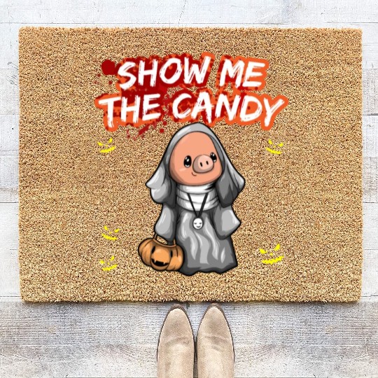Show Me The Candy Halloween Costume Trick Or Treat Coir Doormats