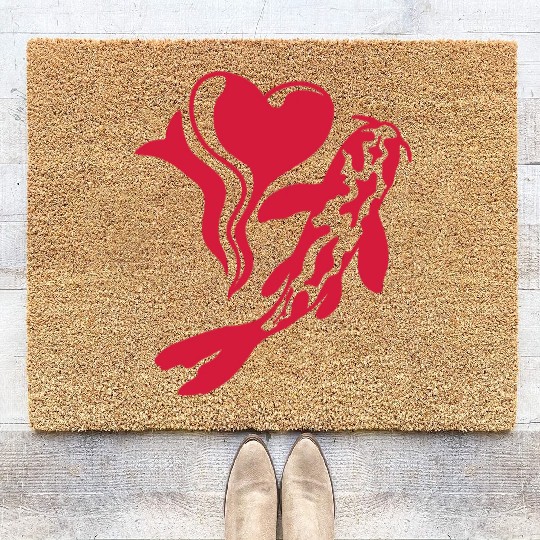 koi fish I Love Coir Doormats