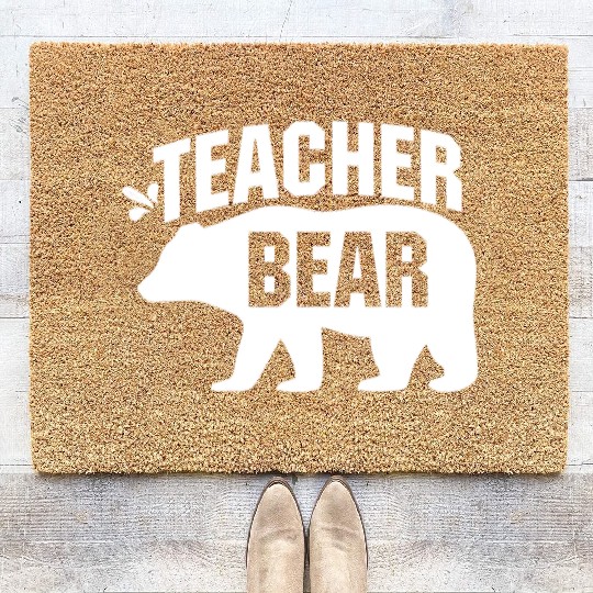 Teacher Bear Coir Doormats