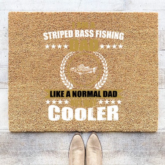 Striped Bass Fishing Dad Coir Doormats