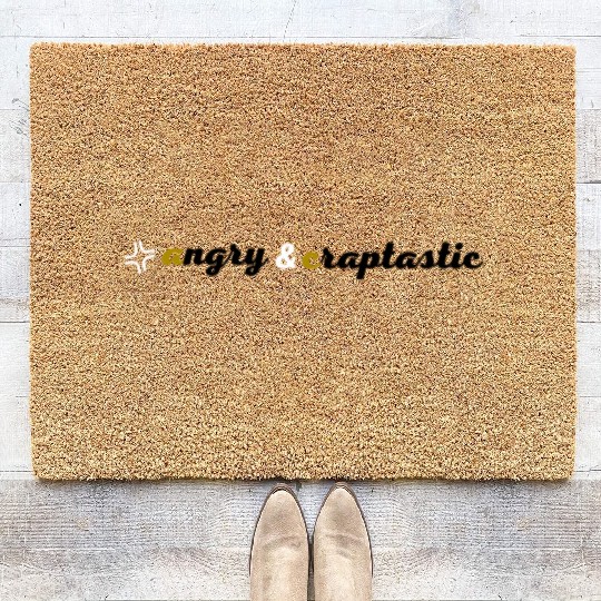 angry & craptastic Coir Doormats