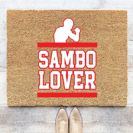Sambo Lover Martial Arts Fighter Coach Training Coir Doormats