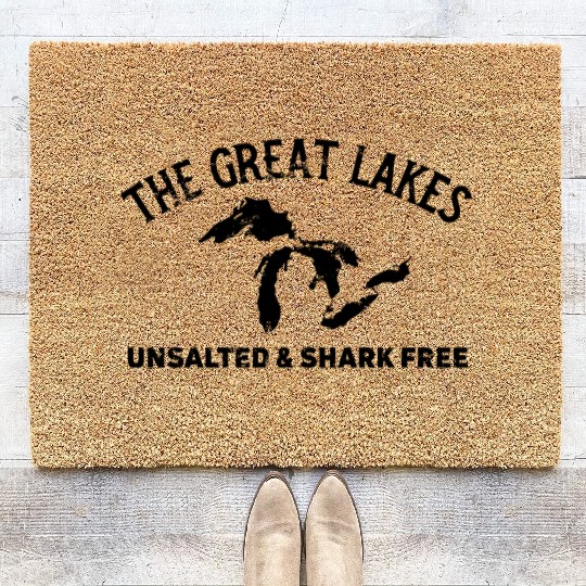 The Great Lakes Unsalted Shark Free Michigan Vinta Coir Doormats