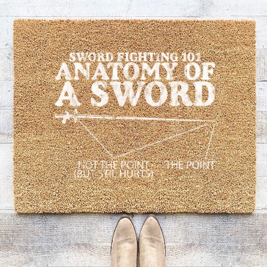 Sword Fighting 101 Anatomy Of A Sword 4 Coir Doormats