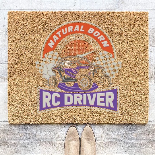 Natural Born RC car Driver Racer Remote Controlled Coir Doormats