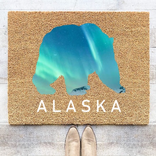 Alaska Gift USA Natur Bär Denali Grizzly Wald Coir Doormats
