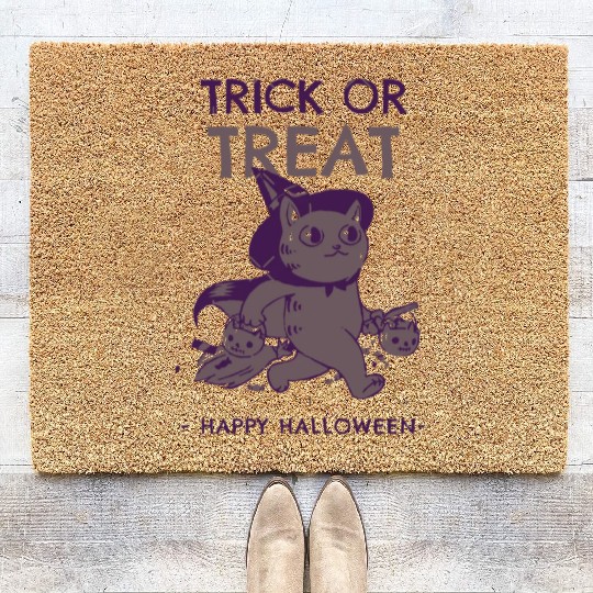 Trick Or Treat Funny Halloween Coir Doormats
