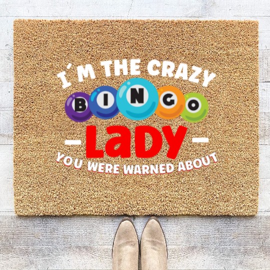 Bingo Card Game Grandma Bingo Player Bingo Cards Coir Doormats