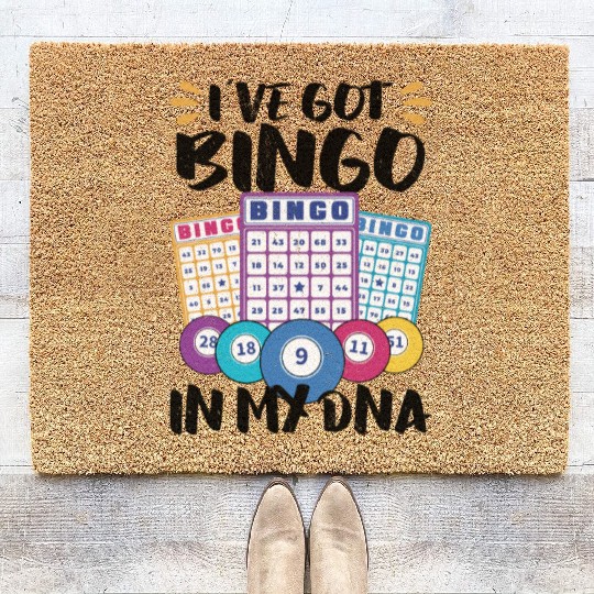 Bingo Card Game Grandma Bingo Player Bingo Cards Coir Doormats