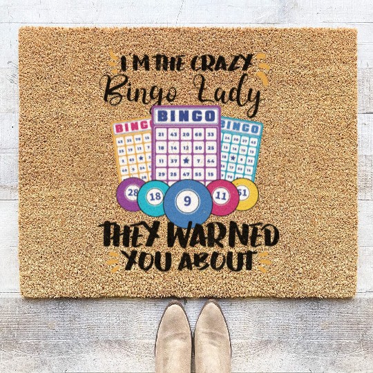 Bingo Card Game Grandma Bingo Player Bingo Cards Coir Doormats