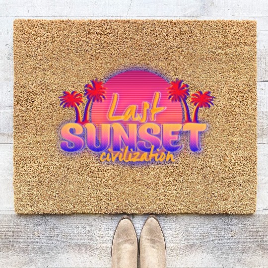 Synthwave/Retrowave/Vaporwave 80s - Sunset Coir Doormats