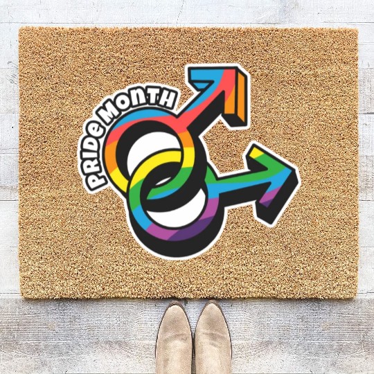 Pride Month LGBTQ Sticker Coir Doormats