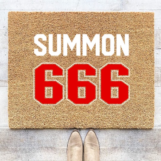 Summon 666 Jersey Satanist Devil Worshipper 666dev Coir Doormats