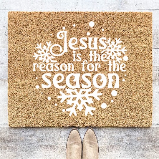 Jesus Is The Reason For The Season Holiday Xmas Coir Doormats