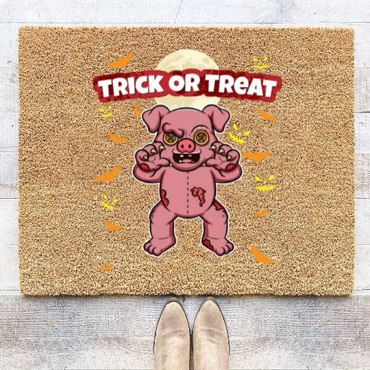 Trick Or Treat Scary Creepy Halloween Monster Coir Doormats