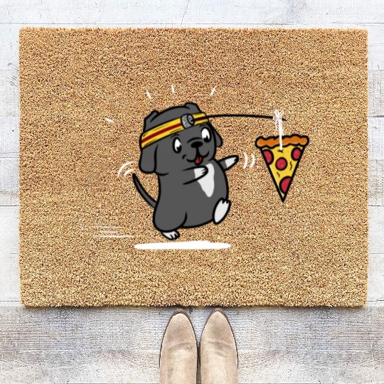 Great Dane Pizza Workout Coir Doormats