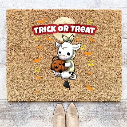 Trick Or Treat Scary Creepy Halloween Monster Coir Doormats