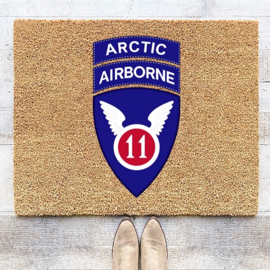 11th Airborne Division w Arctic Tab wo Txt X 300 Coir Doormats