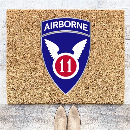 11th Airborne Division DUI wo Txt X 300 Coir Doormats