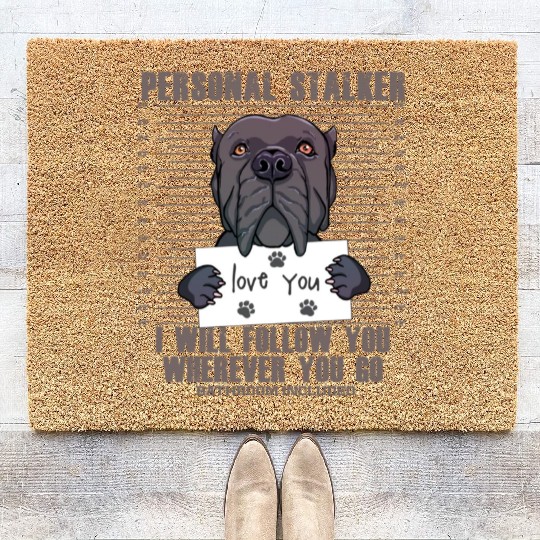 Funny Cane Corso Dog Italian Mastiff Lover Gift Coir Doormats