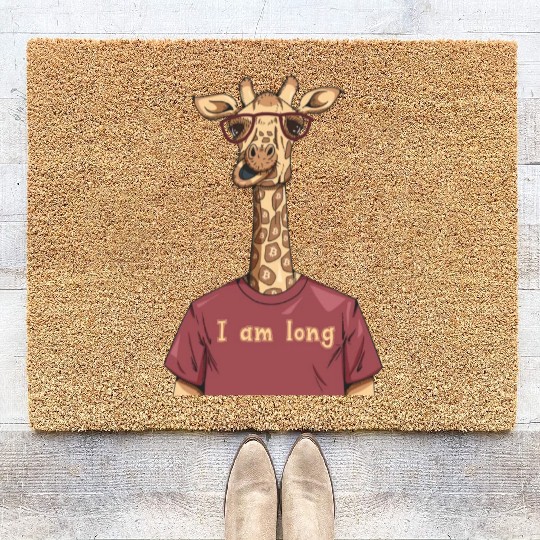 Bitcoin Giraffe BTC Crypto Hodl Design Coir Doormats