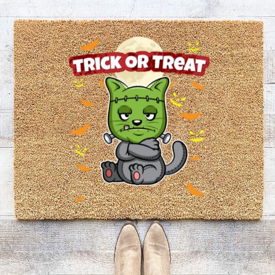 Trick Or Treat Scary Creepy Halloween Monster Coir Doormats