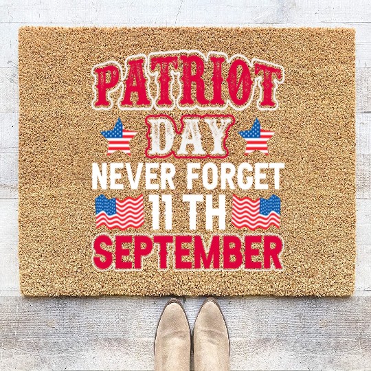 9/11 Patriot Day USA, Patriot Day, Never Forget Coir Doormats