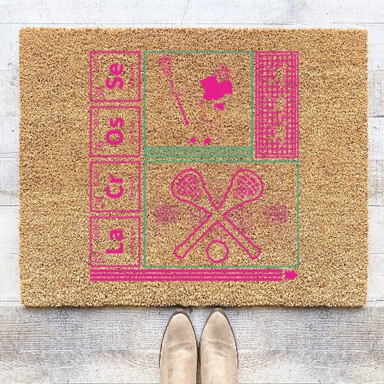 Lacrosse Periodic Table Element Coir Doormats, Lacrosse