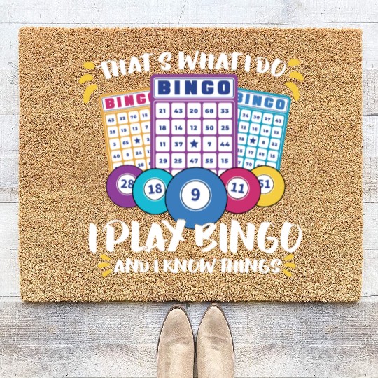 Bingo Card Game Grandma Bingo Player Bingo Cards Coir Doormats