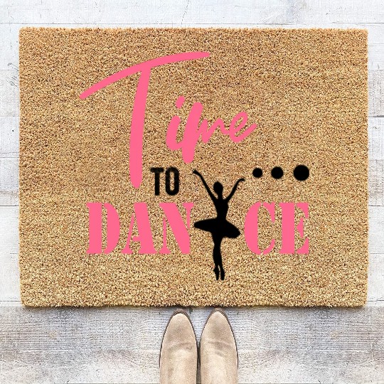 time to dance for girls fashion Coir Doormats