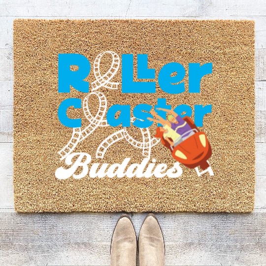 Roller Coaster Friends Besties Coir Doormats