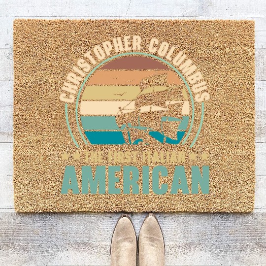 Columbus Day Navigator Ship Christopher Columbus Coir Doormats